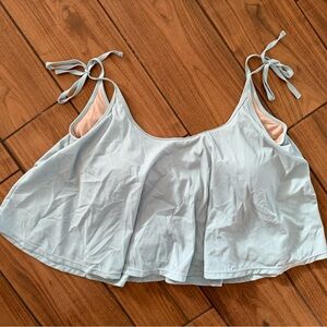 Kortni Jeane Women’s Swing Top in Ribbed Light Blue